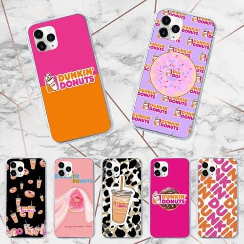 Dunkin Donuts Dessert snacks Phone Case for iPhone 11 12 pro XS MAX 8 7 6 6S Plus X 5S SE 2020 XR mini Luxury brand shell funda