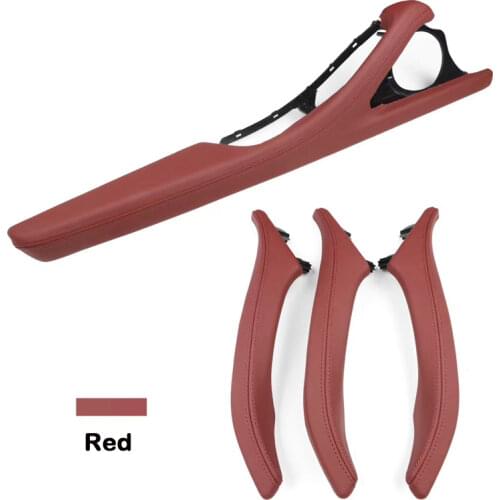 For BMW 5 series F10 F11 F18 2010--2017 4 PCS-set Left Main Drivers Armrest Assembly Inner Door Handle Cover Frame Bracket LHD