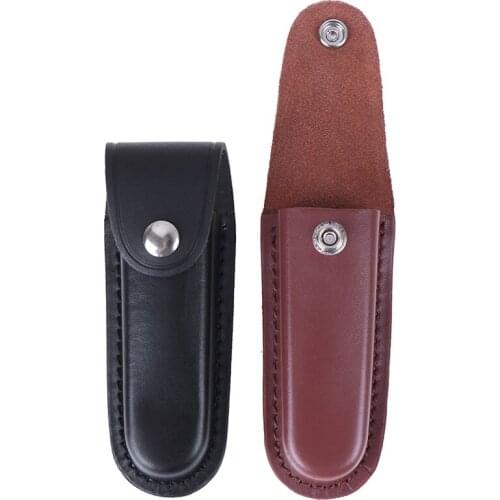 Brand New Sheath/Folding Knife Sheath Holder Leather Knife The First Floor Leather Knife Sheath 1PC