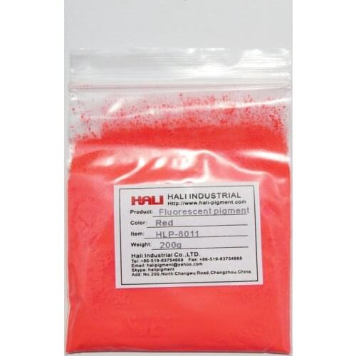 Sell fluorescent pigment, bright red color powders, neon colors, fluorescent powder,1lot=200gram HLP-8011 red, free shipping