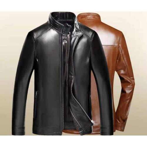 Xiaomi Youpin BEVERRY Sheepskin Leather Classic Slim Leather Jacket 100% First Layer Sheepskin Windproof Warm w Cotton Clip