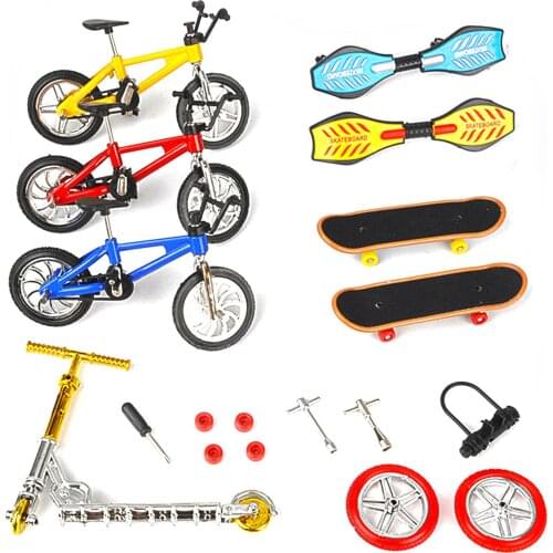 Creative Simulation Mini Alloy Bicycle Model Toy Finger Bicycle Scooter Vitality Board