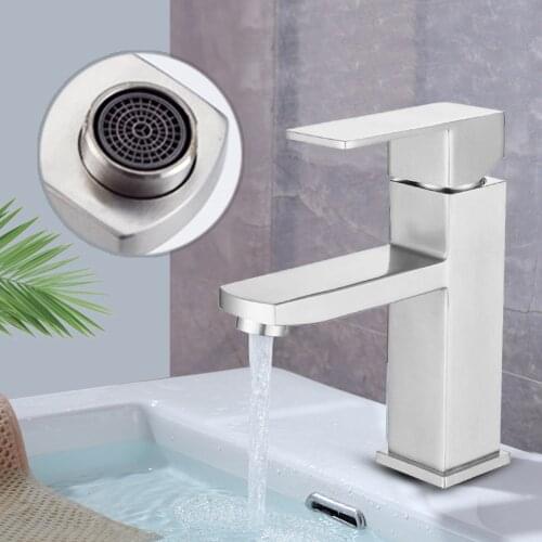 Brass Brushed Plating Faucet Hot Cold Mixing Stream Spray Sink Tap Single Handle Stainless Steel Faucet Kitchen Bathroom Basin