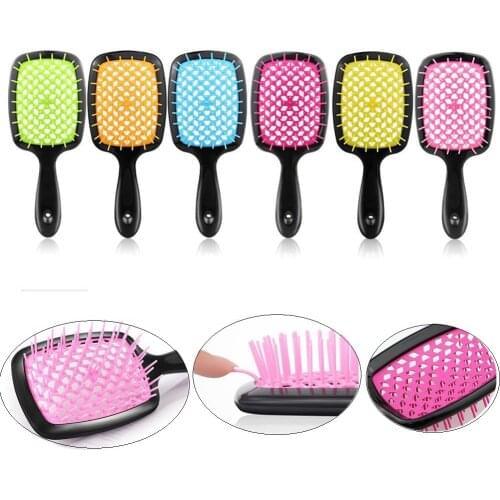 1PC Hollowed Airbag Massage Comb Straight Curly Hair Care Styling Shampoo Brush Comb Fashion Styling Tool Massage Comb