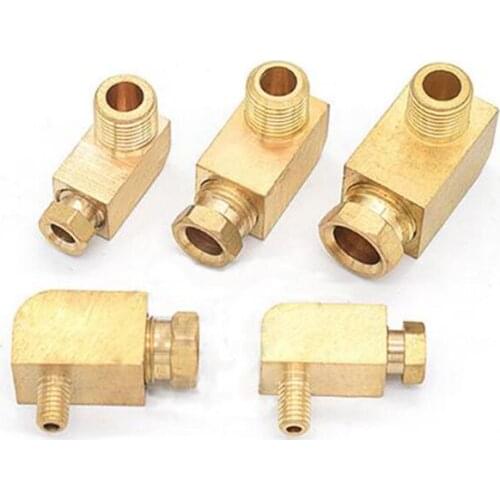 Copper Straight Adapter lubrication connector coupling joint 5mm 6mm 8mm 1/8 1/4 3/8 1/2" M10*1 M8*1 female thread