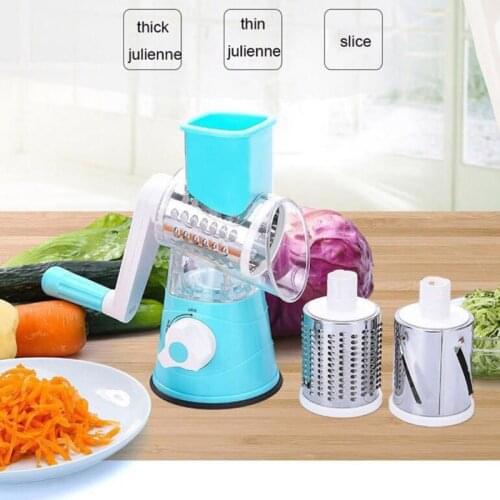 Multi-Manual Round Vegetable Cutter Kitchen Tools Slicer Stainless Steel Blades