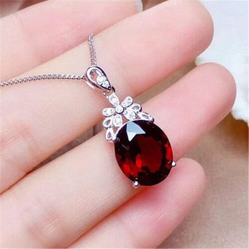 Trendy Silver Plated Chain Necklaces Women Jewelry Exquisite Crystal Purple Flower Pendant Necklace For Teens Girl Birthday Gift