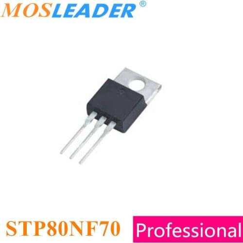 Mosleader STP80NF70 TO220 100PCS 80NF70 N-Channel 68V 98A Made in China High quality Mosfets