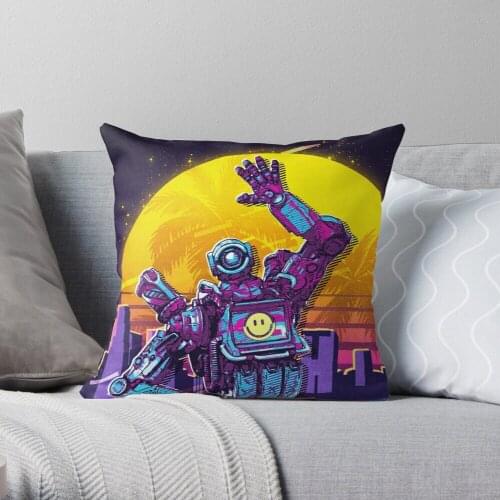 Apex Legends - Pathfinder 80s Retro Throw Pillow Cushion Cover Polyester Throw Pillows Case On Sofa Home Car Seat Decor