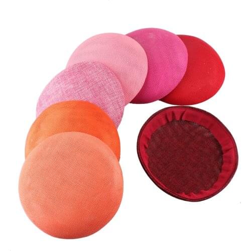New 15 Cm Imitation Sinamay Round Fascinators Base Headpiece Women Wedding Party Hats Millinery DIY Hair Accessories 10Pcs/Lot