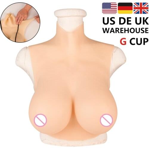 Huge Crossdresser Fake Boobs G Cup Silicone Breast Forms Fake Breast Plate Tits For Shemale Drag Queen Cosplay Transgender