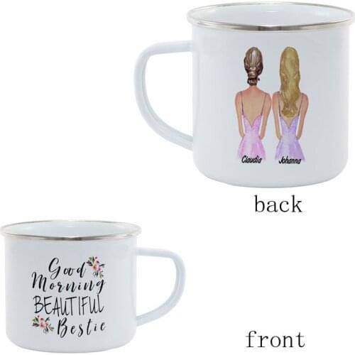 Stainless Steel Camping Coffee Mug Be engaged Good Morning Coffee Mug, Best Friend Birthday Retro Enamel Birthday Christmas Ou