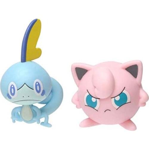 Pokemon New Sword and Shield Battle Action Figure 2 Pack - Munchlax and Scorbunny pikachu Scorbunny Grookey 2-Inch Figures
