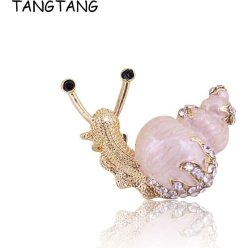 Hot Cute Enamel Snails Insect Decorative Gold Brooches Pins For Women Men Bijoux Brooch Bijouterie Animal Broaches Jewelry Gifts