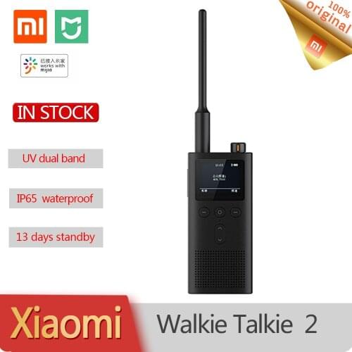 Xiaomi Mijia Walkie Talkie 2 IP65 Dustproof Waterproof 5200mHA Portable Outdoor Radio Transceiver UV Dual Band Interphone