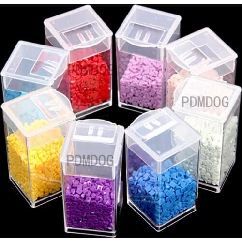 30/60/120 Bottles Transparent Container Case Diamond Painting Accessories Diamond Embroidery Beads Storage Box Organizer Tools