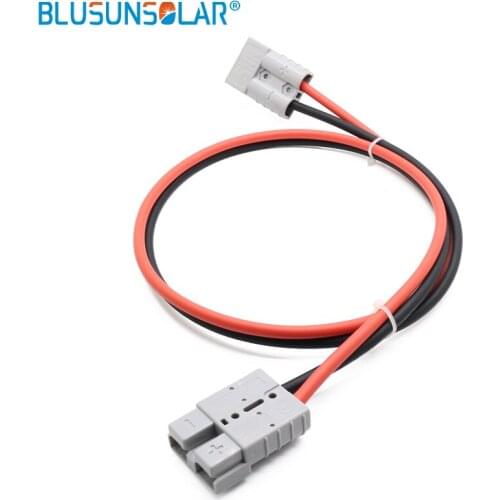 50A 600V battery connector with 5 meter 4mm2 cable wire Red and Black for portable battery for folding solar panel