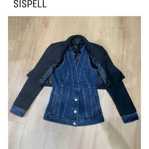 Женские джинсовые пиджаки SISPELL China At AliExpress