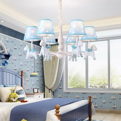Nordic pastoral American cartoon pendant lights Trojan childrens /kids room lamp boy girl baby bedroom lamp princess room lamp