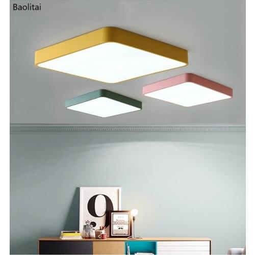 Led Ceiling Lamp Ultra Thin 30CM 18W 220V Macaron Nordic Living Room Bedroom Childrens Room Corridor Home Decoration Lights