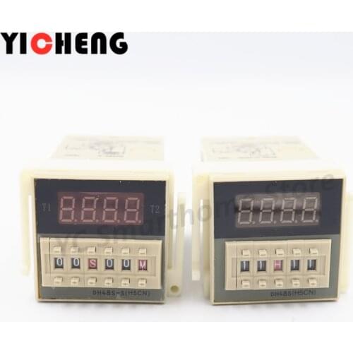 1pcs DH48S-2Z digital display time relay timer power-on delay AC 220V 110V 36V 380V AC DC 24V 12V two open and two closed output