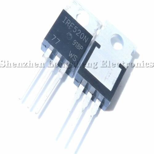 10PCS/LOT New stock IRF520 IRF520N IRF520NPBF TO-220 100V 9.7A FET In Stock