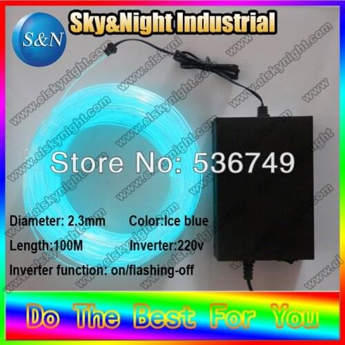 2.3MM+100M+220V driver-Ice Blue Decoration Fencing/TrellisGates neon light el wire+Free shipping