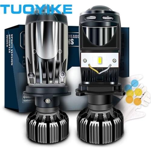 2PCS H4/9003/HB2 G1 G2 MINI LED LENS High/Dipped Beam Projector Light Car Motorcycle Headlight Bulbs 6000K Fanless 40W 8000LM