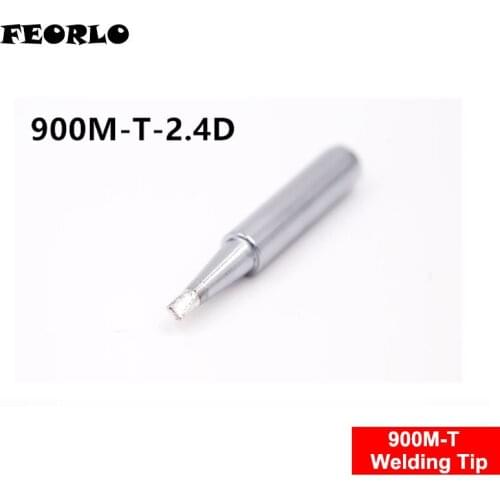 FEORLO Lead-free Replaceable Flat Shape 900M-T-2.4D Soldering Iron Tips Welding Tips For Hakko Station 900M 900M-T 936