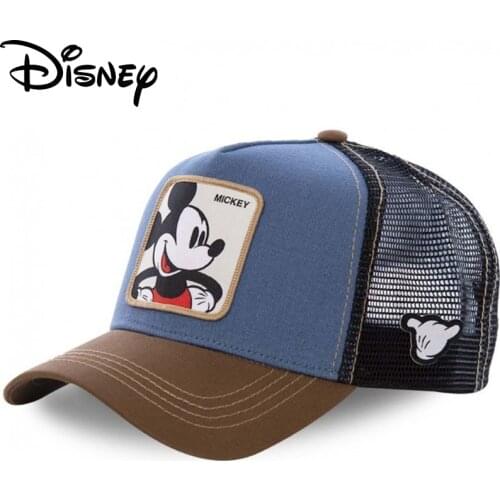 Disney Brand Blue Mickey Net Hat Summer Baseball Cap Women Men Mesh Snapback Cartoon