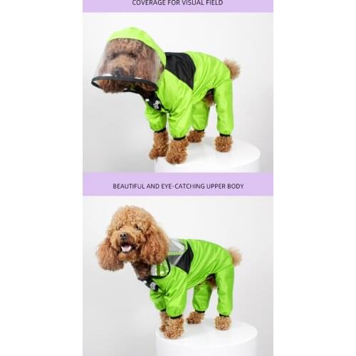 Pet Dog Raincoat The Dog Face Pet Clothes Jumpsuit Waterproof Dog Jacket Dogs Water Resistant Clothes for Dogs Pet Coat