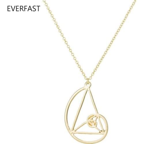 Everfast 1pc Fibonacci Golden Ratio Necklace Science Jewelry 3 Color For Choose Free Shipping