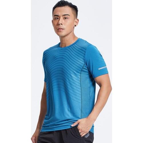 Cross Fit Gym Exercise Fishing Short Sleeve Loose Sportswear Running T Shirt Men Quick Drying Breathable Sports Walking Fitness
