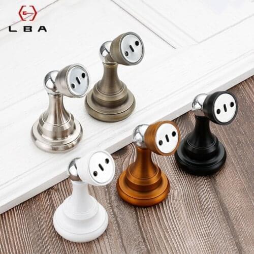 LBA Zinc Alloy Strong Magnetic Door Sucker Bathroom Bedroom Collision Avoidance Ground Suction Silent Wall Suction Door Touch