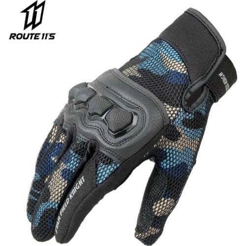 Summer Motorcycle Gloves Riding Carbon Fiber Protective Motorcycle Touch Screen Anti-fall Mesh Breathable Motorcycle Equipment