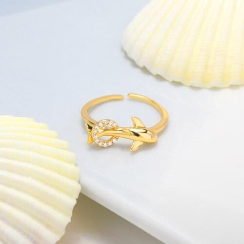 Fashion Cute Animal Dolphin Ring Bohemia Jewelry For Women Party Finger Ring Bijoux Bague Femme Wedding Friendship Gifts Bff