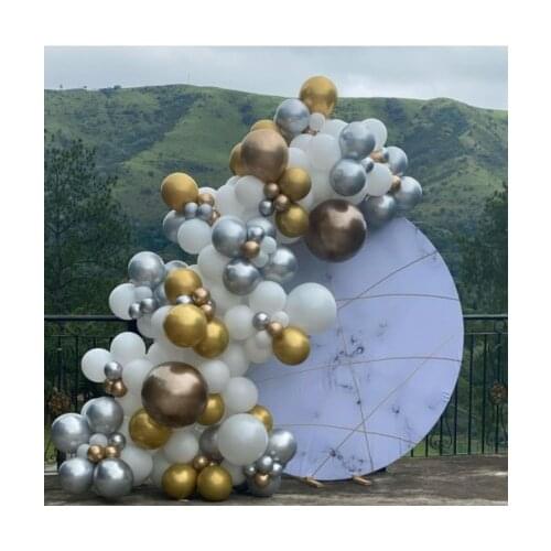 Marble Circle Backdrop Round Background Baby Shower Birthday Party Decoration Photo Props Table Banner Elastic YY-913