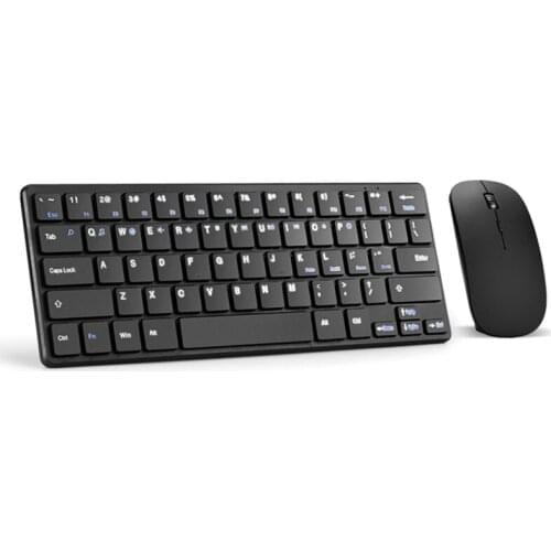 Mini Five-Row Wireless Keyboard and Mouse Set for Home Office for Laptops Without Battery