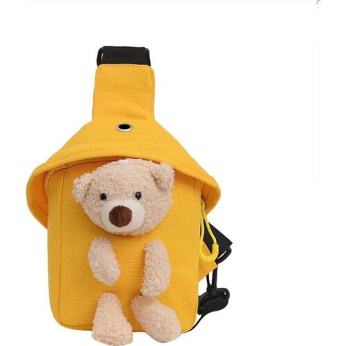 BOYS And GIRLS Chest Crossbody Bag Mini Lipstick Satchels Baby Messenger Purses Cartoon Cute Bear Canvas Shoulder Handbagss