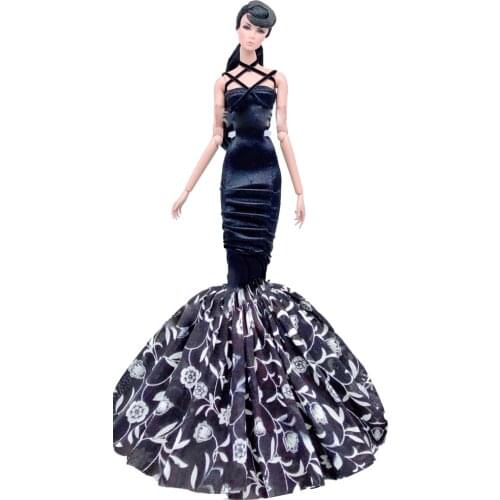 NK 1 Pcs New Doll Wedding Dress High Quality Princess Party Dress Hand Made Outfit For Barbie Doll Fashion Design Toys DZ