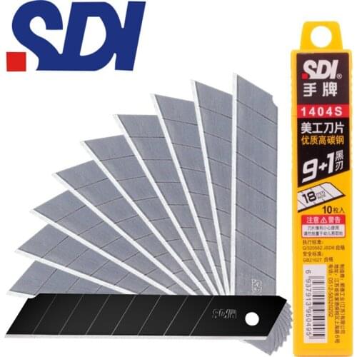 New Packaging 100pcs TaiWan SDI 1404S 18mm High-carbon Steel Spare Blades for Utility Blades