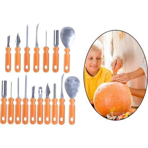7pcs/10pcs Halloween Pumpkin Carving Knife Pumpkin Grimace Pattern Knives Craft Making Pumpkin Cutter Carving Cutting Tools