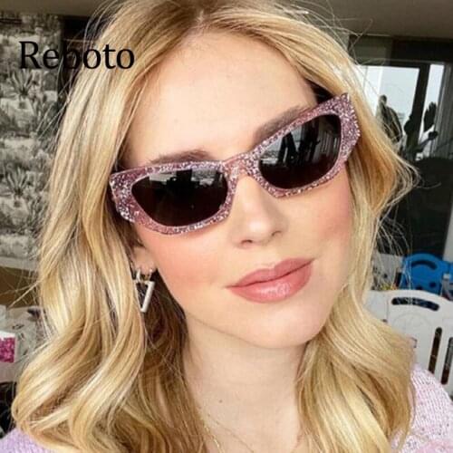 New Trends Pink Cat Eye Sunglasses For Women Vintage Big Frame Triangle Sexy Sun Glasses Female Fashion Brand Shades Summer 2021