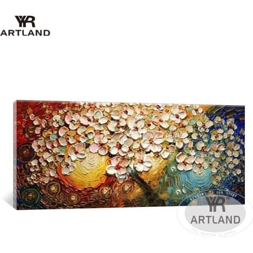 Wholesale Christmas decoration hand-painted canvas oil painting beautiful flowers for living room bedroom home decor Unframed