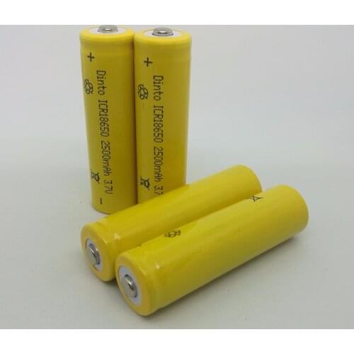 Dinto Original Real Capacity 2500mAh 3.7V ICR18650 Battery Rechargeable Li-ion Lithium Batteries