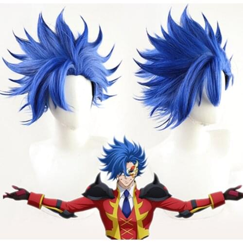 Anime SK∞ Shindo Ainosuke Cosplay Wig ADAM S Blue Short Fluffy Synthetic Hair Heat Resistant SK8 the Infinity SK Eight + Wig Cap