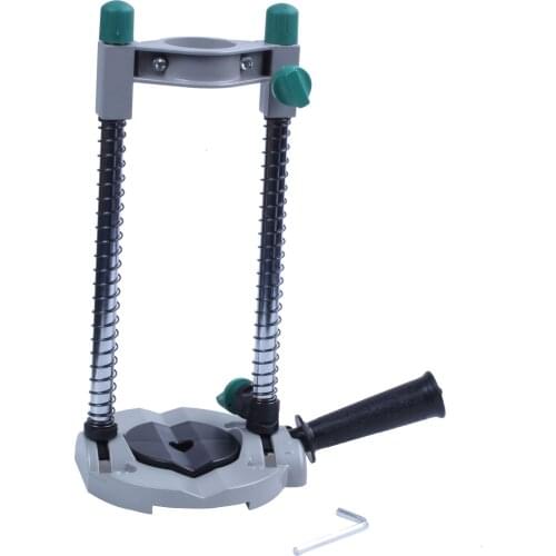 Precision Drill Guide Pipe Drill Holder Stand Drilling Guide with Adjustable Angle and Removable Handle DIY tool