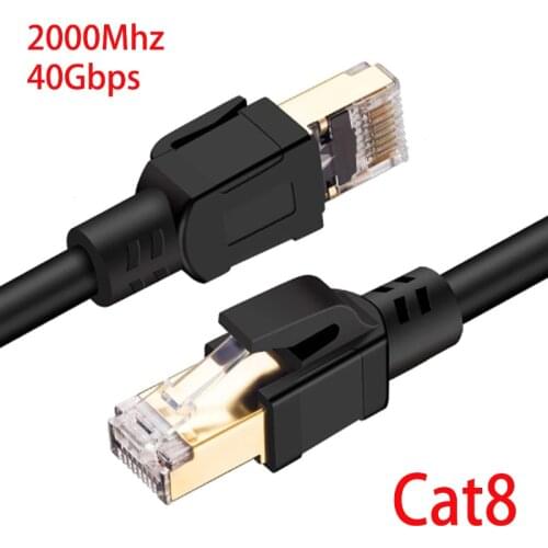 1/2/3/5/10M Cat8 Ethernet Cable RJ45 8P8C Network Cable 2000Mhz High Speed Patch 25/40Gbps Lan For Router Laptop