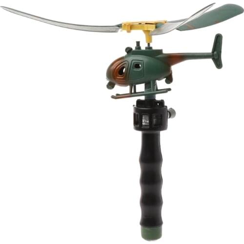 Pull String Handle Educational Helicopter Funny Outdoors Toys Gift For Children