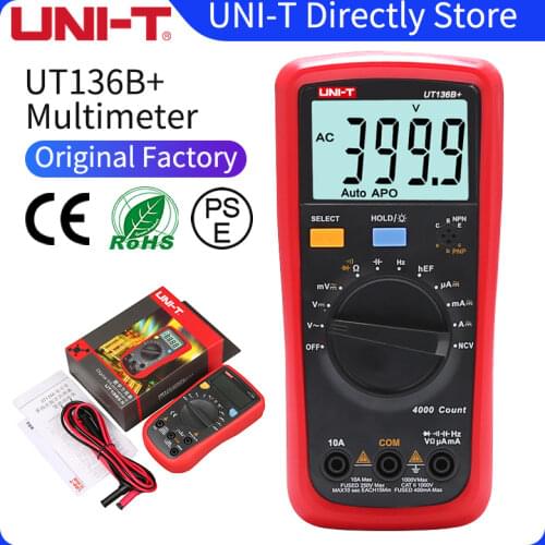 UNI-T UT136C+ high precision digital multimeter AC and DC voltage and current ohm diode frequency automatic range UT136B